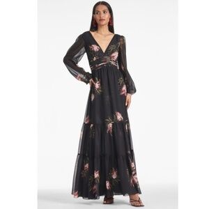 Sachin & Babi Jules Gown - Noir Blossom Sz 6 $595